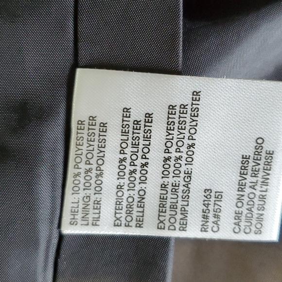 Calvin Klein midweight diamond quilted jacket w/ removable hood black size L EUC - Picture 9 of 10